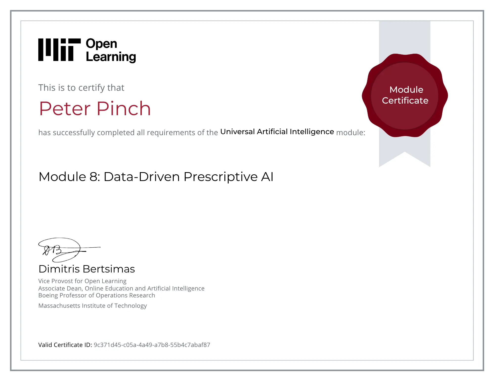 Certificate image